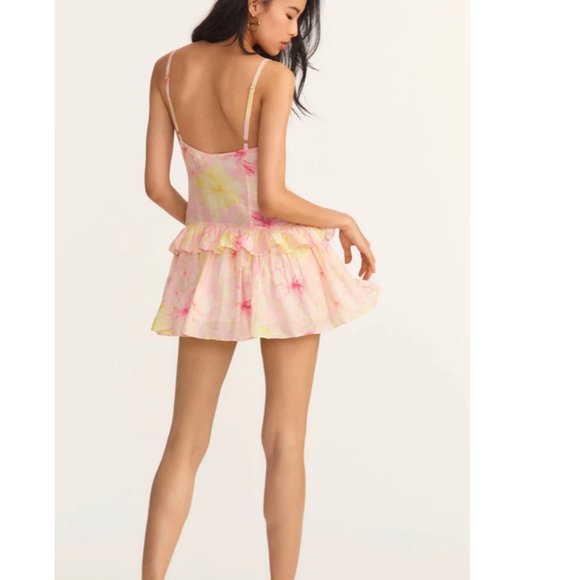 NWT Loveshackfancy Fabienne Mini Dress in Light Berry Tea - Picture 4 of 12